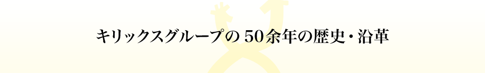 キリックスグループの50余年の歴史・沿革