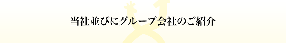 当社並びにグループ会社のご紹介