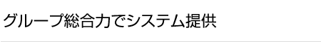 グループ総合力でシステム提供