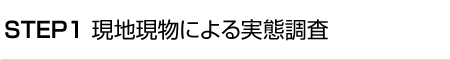 STEP1 現地現物による実態調査